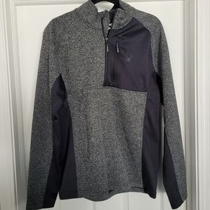 Spider gray and black 1/4 zip size L